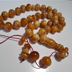 Amber Rosary     33 Oval Beads  13 Mm  Golden Brown Amber Rosary 51gram