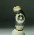 Pre-1800s Indo tibetan Old Agate Sakor Namkor Dzi Bead 15 18 42mm
