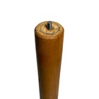 Salvaged Set Of 4 Vtg Mcm Round Tapered Wood Table Legs 20 75    W  Metal Tilt Tip