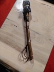 Native American 11 5 In  Snakeskin Wrapped Hand Drum Stick beater W leather Lace