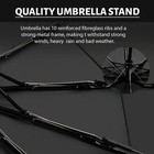 Umbrella Windproof Travel Umbrellas For Rain Black Folding Umbrellas 10 Ribs    