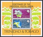 Trinidad   Tobago 243-244 Blocks 4 244a Sheet mnh  Upu-100  1974  Map transport 