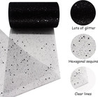 Black Glitter Tulle Roll 6 x50yd Sparkle Ribbon For Tutu Party Decor