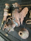 Vintage Brass Swan Sink Faucet W  Ceramic Gold Decorated Swan Sink