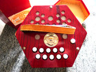 Scholer 2515 a  Fcn   20 1 Button Anglo Concertina  c1950s   original Box   vgc 