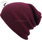 Men Beanie Hat Ribbed Solid Long Knit Ski Cap Warm Skull Winter Cuff Hats Women