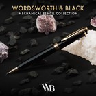 Wordsworth   Black Luxury Erudite Mechanical Pencil Set- Gift Case  Black Gold