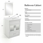 24  Bathroom Vanity Set Storage Cabinet With Vessel Sink  Mirror   Faucet Combo
