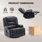 Massage Rocking Recliner Chair With Vibration And Heat  360   Swivel Rocker Chair