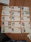 Lot Fdc5 Vintage Us First Day Cover Collection 50  Stamps 1940s-2000s All Diff