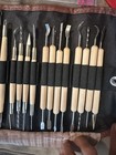 Huge Lot Of Clay Modeling   Sculpting Tools Set With Roll-up Storage Case
