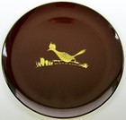 Vtg Ocm 12  Lacquer Desert Roadrunner Serving Tray Plate Japan Mcm Retro Bird