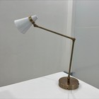 26  White Brass Table Lamp Vintage Style Metal Bedside Living Room Desk Light