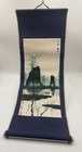 Vintage Chinese Asian Landscape Wall Scroll Art Fisherman River Painting