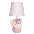 Lambs   Ivy Daisy Dreams Hand-painted Pink Floral Lamp W  Shade And Led Bulb