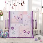 Floral Butterfly Crib Bedding Set For Girls - 3 Piece Nursery Set  Comforter   S