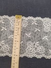 Vintage Klauber Brothers White Stretch Rose Lace Trim 6 5   132 Yard Lot 87