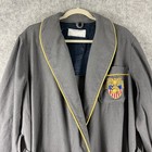 Vintage West Point Military Academy Cadet Usma Gray Wool Robe Coat Large 80s