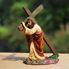 Mini Crucifix Statue Jesus Cross Resin Statue Christ Figure Catholic Religious 