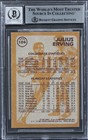76ers Julius  dr  J   Erving Signed 1981 Topps  e104 Card Auto 10  Bas Slabbed