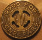 1955 Fremont  Ne Transit Lines Transit Bus Token - Nebraska Nebr 
