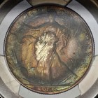 1946 Walking Liberty Half Dollar     Rainbow Toned     50c Coin Pcgs Unc Details B