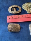 Victorian Sash Buckles Brooches Gold Tone Floral Antique 1890s Belt Pin Lot