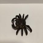 Japanese Antique Crab Bronze Statue Metal Figurine Sculpture Metalwork 2 5 Inch