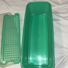 Tupperware 782-2 Celery Keeper Crisper Green Container Lid 784-5   Grate Usa Vtg