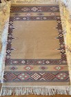 Beautiful Vintage Aztec Flat Weave Woven Rug  62    X 36 5    Boho Mexican