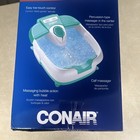 Conair Foot Massage Bath Heated Bubbles Vibration Green New In Box