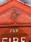 Vintage L w Bills Fire Alarm Box  5323 Lexington Ma Original Brackets To Restore