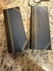 Set Of 2 Decorative Faux Book Storage Boxes  Hinged Lid  Book Ends