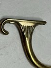 Vintage Nos Heavy Solid Brass Double Coat   Hat Hook