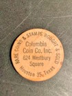 Wooden Nickel Coin Token Westbury Square Houston  see Back Photo 