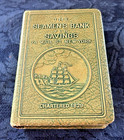 Vtg Seamen s Bank For Savings Wall Street New York Iconic Leather Book Coin Bank