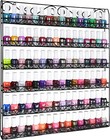 Amt 6 Tier Metal Nail Polish Racks  Fit Up To 108 Bottles  Black Wall Mounted   