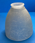 Vintage Pendant Light Glass Lamp Shade 2-1 4  Fitter  Frosted Linen Look Glass