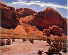 Camelback Mountain Maynard Dixon Arizona Desert Landscape  1925  Vintage Art