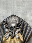 Artist Angel Pin Brooch Art Deco Fashion Silve Gold Tone