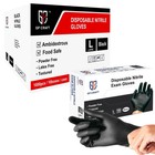 Gp Craft Black Nitrile Gloves 5mil Latex-free Disposable Food Safe  1000  Case 