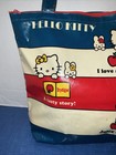 Vintage Sanrio Hello Kitty Tote Shoulder Bag Zip Close Apples Japan