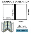 Restaurant Menu Holders Wine List Covers 20-pack 9  X 12  Black Single Boards
