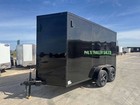 2024 6x12 Tandem Axle Cargo   Enclosed Trailer Aluminum Wheels   Blackout Packag