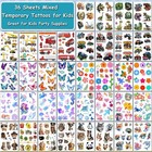 Charlent Temporary Tattoos For Kids - 320 Mixed Styles  36 Medium  Multicolor 