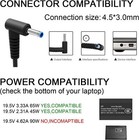 Charger For Hp Laptop Computer 65w 45w Blue Tip Power Ac Adapter 4 5mm 3mm