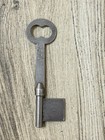 Vintage J f  Baisch Locksmith Padlock Lock Solid Barrel Uncut Key Blank Detroit