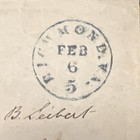 1849-51 Richmond Va To Hedgesville Berkeley County Va Stampless Cover Blue 5