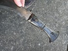 Antique Nepalese Bhojpure Kukri Fighting Knife With Scabbard Little Knives Horn