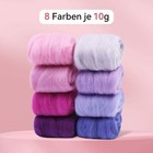 Natural Wool Merino Wool Roving Top Roving Fiber Spinning Felting Soft 8 Color